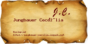 Jungbauer Cecília névjegykártya